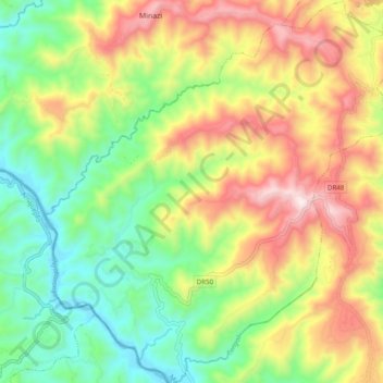 Coko topographic map, elevation, terrain