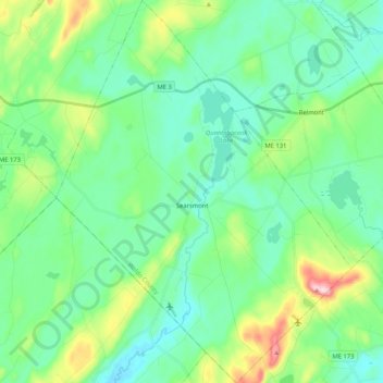 Searsmont topographic map, elevation, terrain