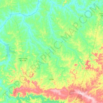Colíder topographic map, elevation, terrain