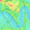 Brisbane City topographic map, elevation, terrain