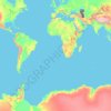 Antarctica topographic map, elevation, terrain