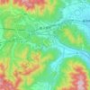 Sekigahara topographic map, elevation, terrain