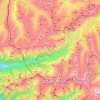 Bregaglia topographic map, elevation, terrain