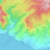 Bel Ombre topographic map, elevation, terrain