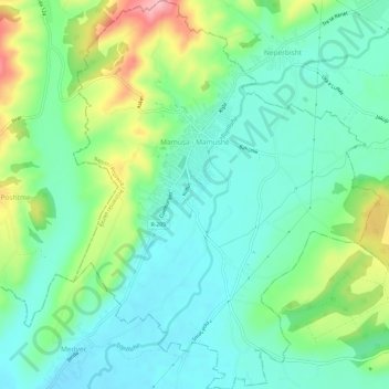 Mamusa topographic map, elevation, terrain