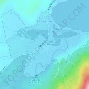 Moquehue topographic map, elevation, terrain