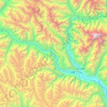 Gilgit Tehsil topographic map, elevation, terrain