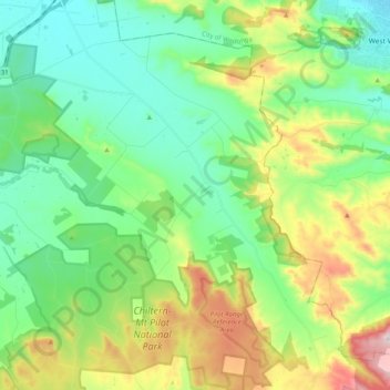 Indigo Valley topographic map, elevation, terrain