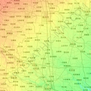 Bozhou City topographic map, elevation, terrain