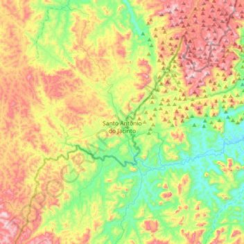 Santo Antônio do Jacinto topographic map, elevation, terrain