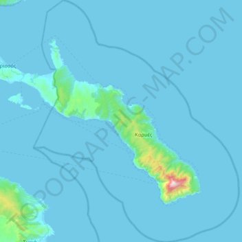 Autonomous Monastic State of the Holy Mountain topographic map, elevation, terrain