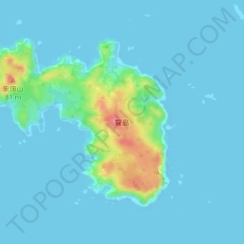 聟島 topographic map, elevation, terrain