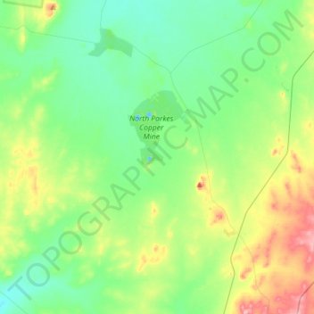 Goonumbla topographic map, elevation, terrain