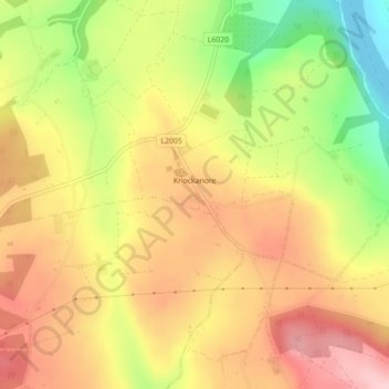 Knockanore topographic map, elevation, terrain
