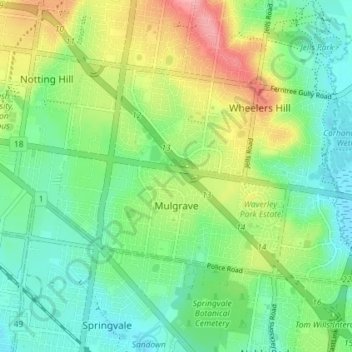 Mulgrave topographic map, elevation, terrain