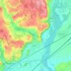 Villieu-Loyes-Mollon topographic map, elevation, terrain