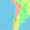 Región de Valparaíso topographic map, elevation, terrain