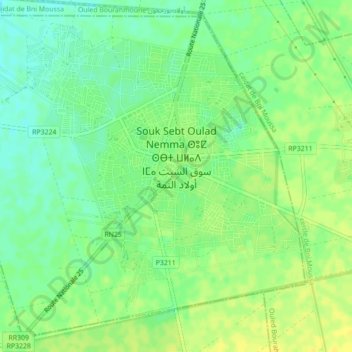 Suq as-Sabt Awlad an-Nama topographic map, elevation, terrain