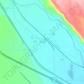 Thorp topographic map, elevation, terrain