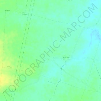Kothari topographic map, elevation, terrain