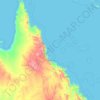 Great Barrier Reef topographic map, elevation, terrain