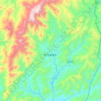 Huajiang topographic map, elevation, terrain