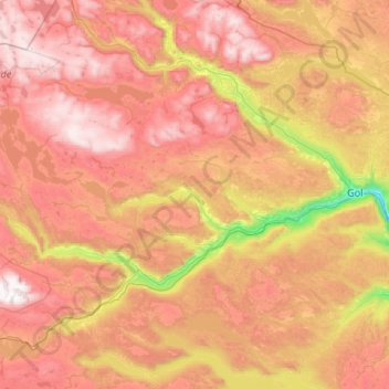 Ål topographic map, elevation, terrain