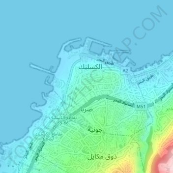 Sarba topographic map, elevation, terrain