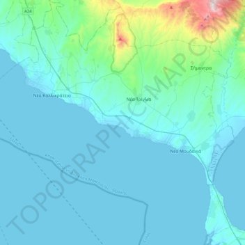 Δήμος Νέας Προποντίδας topographic map, elevation, terrain