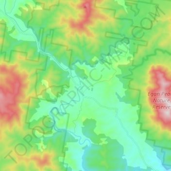 Burragate topographic map, elevation, terrain