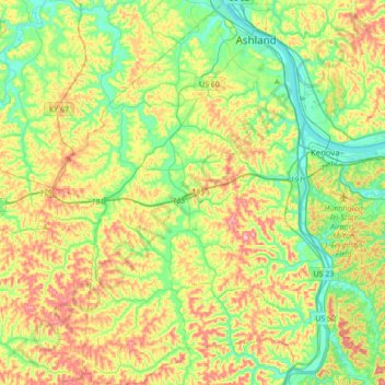 Boyd County topographic map, elevation, terrain