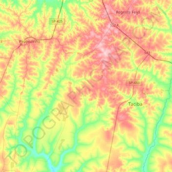 Anhumas topographic map, elevation, terrain