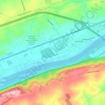 Lime Ridge topographic map, elevation, terrain