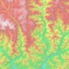 Mongar District topographic map, elevation, terrain