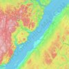 Fleuve Saint-Laurent, Estuaire moyen topographic map, elevation, terrain