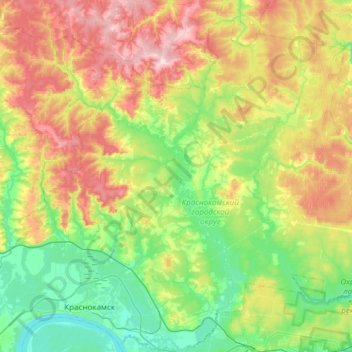 Ласьва topographic map, elevation, terrain