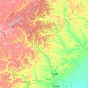 Arun Banner topographic map, elevation, terrain