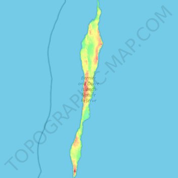 Dorre Island topographic map, elevation, terrain