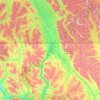 Lake Koocanusa topographic map, elevation, terrain