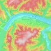 Divnogorsk topographic map, elevation, terrain