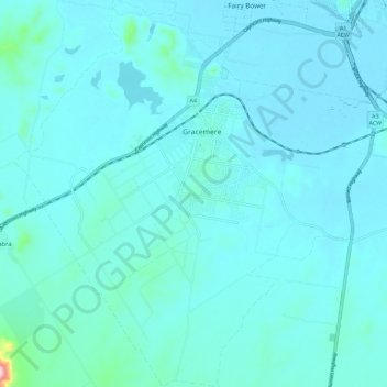 Gracemere topographic map, elevation, terrain