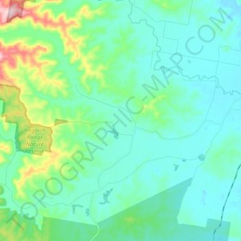 Mongogarie topographic map, elevation, terrain