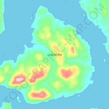 Lulu Island topographic map, elevation, terrain