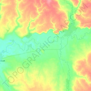 Озеркинское сельское поселение topographic map, elevation, terrain