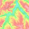 Druzhkivka urban hromada topographic map, elevation, terrain