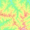 Herculândia topographic map, elevation, terrain