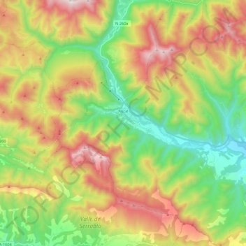 Fiscal topographic map, elevation, terrain