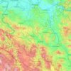 Sumadija and Western Serbia topographic map, elevation, terrain