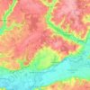 Loir en Vallée topographic map, elevation, terrain