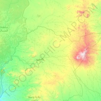 Zalingei topographic map, elevation, terrain